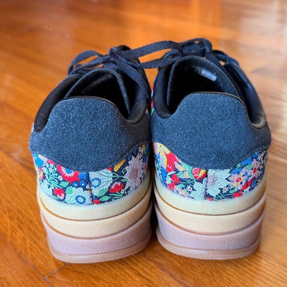 Adidas Gazelle Bold x Liberty London Floral Embroidery sneaker black size 6.5 - Picture 6 of 9